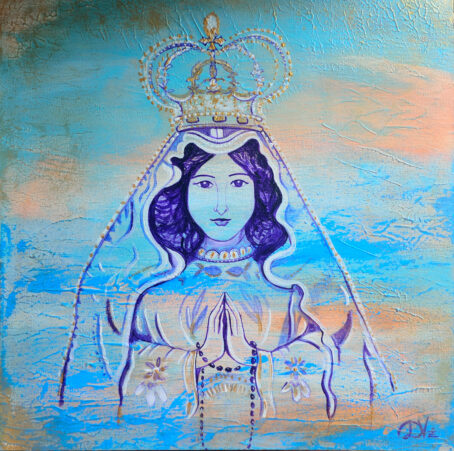 virgen del valle, 30cm x 30 cm, acrilico